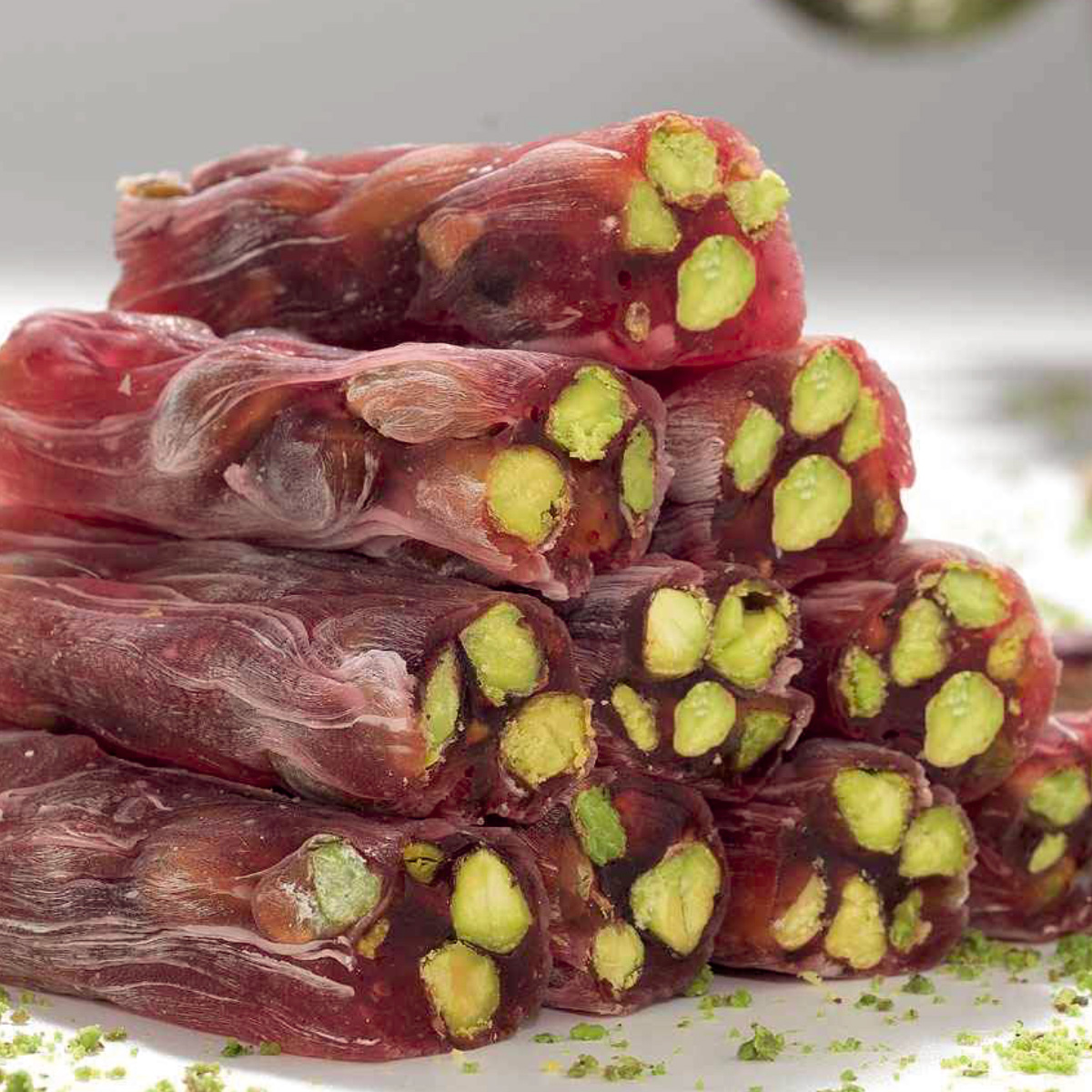 Pomegranate Turkish Delight Bar  with Pistachio